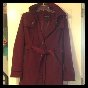 Maroon London Fog rain Jacket